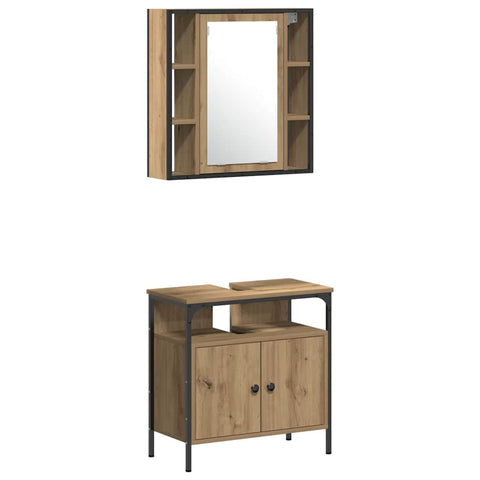 vidaXL Bathroom Cabinet Set 4 pcs Artisan oak 33 x 33 x 185.5 cm