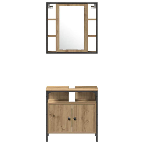 vidaXL Bathroom Cabinet Set 4 pcs Artisan oak 33 x 33 x 185.5 cm