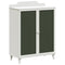 vidaXL with Shelf with Storage with Door White Engineered wood