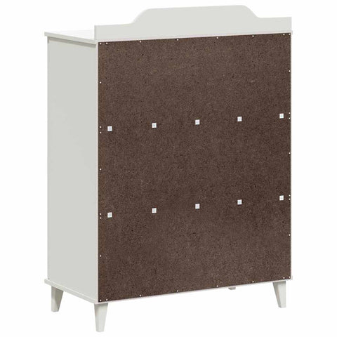 vidaXL with Shelf with Storage with Door White Engineered wood