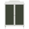 vidaXL with Shelf with Storage with Door White Engineered wood