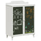 vidaXL with Shelf with Storage with Door White Engineered wood