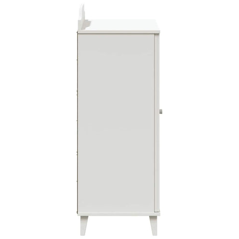 vidaXL with Shelf with Storage with Door White Engineered wood