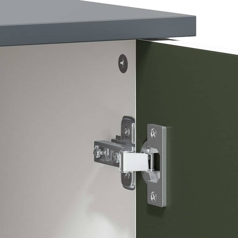 vidaXL Chalkboard Cabinet with Shelf Grey and white Engineered wood