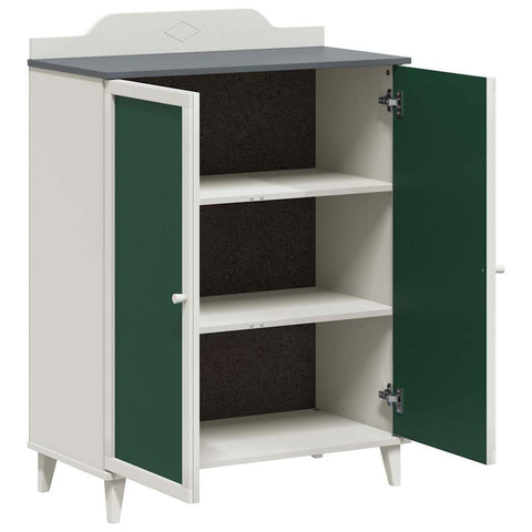 vidaXL Chalkboard Cabinet with Shelf Grey and white Engineered wood