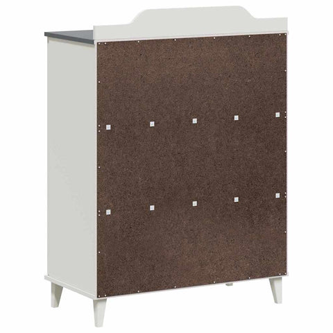 vidaXL Chalkboard Cabinet with Shelf Grey and white Engineered wood