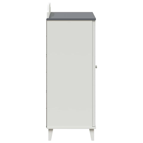 vidaXL Chalkboard Cabinet with Shelf Grey and white Engineered wood