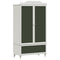 vidaXL Chalkboard Wardrobe with Drawer with Door White Engineered wood
