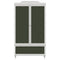 vidaXL Chalkboard Wardrobe with Drawer with Door White Engineered wood