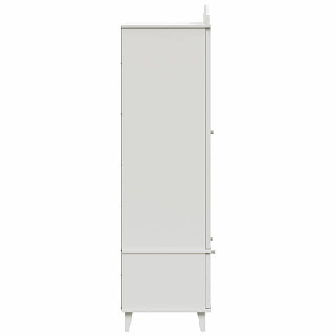 vidaXL Chalkboard Wardrobe with Drawer with Door White Engineered wood