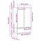 vidaXL Chalkboard Wardrobe with Drawer with Door White Engineered wood