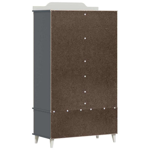 vidaXL Chalkboard Wardrobe with Drawer Grey and white Engineered wood