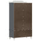 vidaXL Chalkboard Wardrobe with Drawer Grey and white Engineered wood