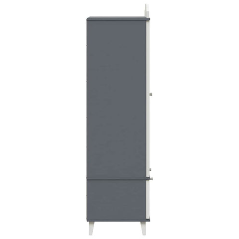 vidaXL Chalkboard Wardrobe with Drawer Grey and white Engineered wood