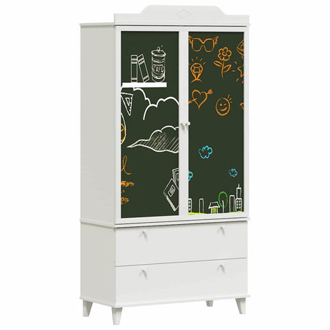 vidaXL with Drawer with Shelf with Storage White Engineered wood