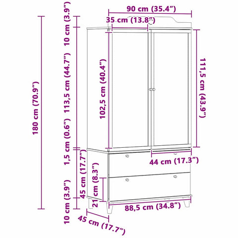 vidaXL with Drawer with Shelf with Storage White Engineered wood