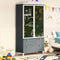 vidaXL with Drawer with Shelf with Door Grey and white Engineered wood