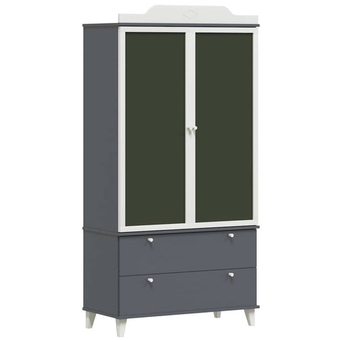 vidaXL with Drawer with Shelf with Door Grey and white Engineered wood