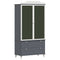 vidaXL with Drawer with Shelf with Door Grey and white Engineered wood