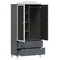 vidaXL with Drawer with Shelf with Door Grey and white Engineered wood