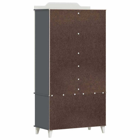 vidaXL with Drawer with Shelf with Door Grey and white Engineered wood
