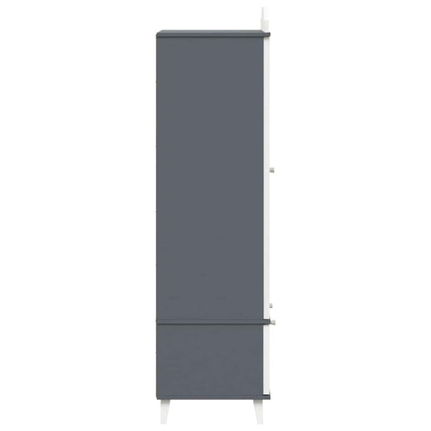 vidaXL with Drawer with Shelf with Door Grey and white Engineered wood