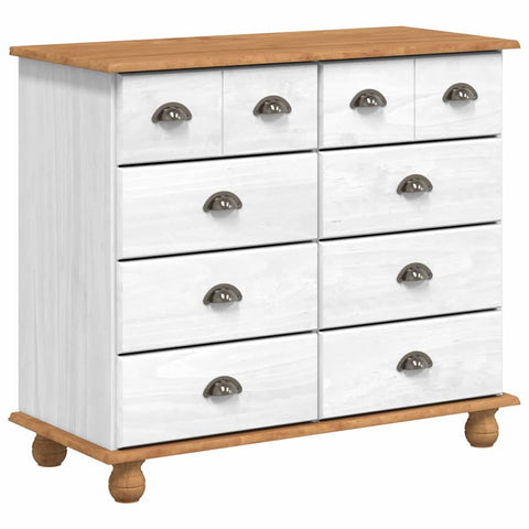 vidaXL Hutch “ASKIM” White 91x40x183 cm Solid Wood Pine