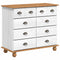 vidaXL Hutch “ASKIM” White 91x40x183 cm Solid Wood Pine