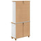 vidaXL Hutch “ASKIM” White 91x40x183 cm Solid Wood Pine