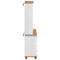 vidaXL Hutch “ASKIM” White 91x40x183 cm Solid Wood Pine