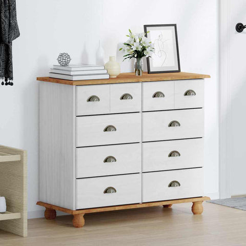 vidaXL Chest of Drawers 'ASKIM'White 91x40x79 cm Solid Wood Pine