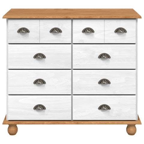 vidaXL Chest of Drawers 'ASKIM'White 91x40x79 cm Solid Wood Pine