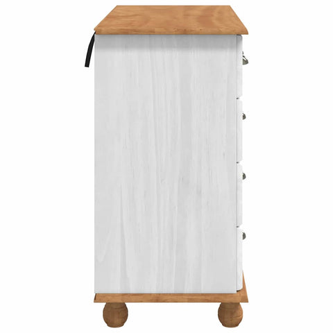 vidaXL Chest of Drawers 'ASKIM'White 91x40x79 cm Solid Wood Pine