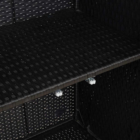 vidaXL Storage Cabinet with Storage Black 100 x 36 x 102 cm Rattan