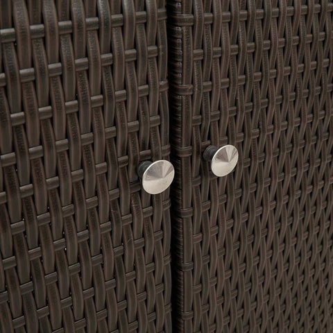 vidaXL Storage Cabinet with Storage Brown 100 x 36 x 102 cm Rattan