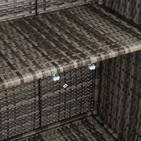 vidaXL Storage Cabinet with Storage Grey 100 x 36 x 102 cm Rattan