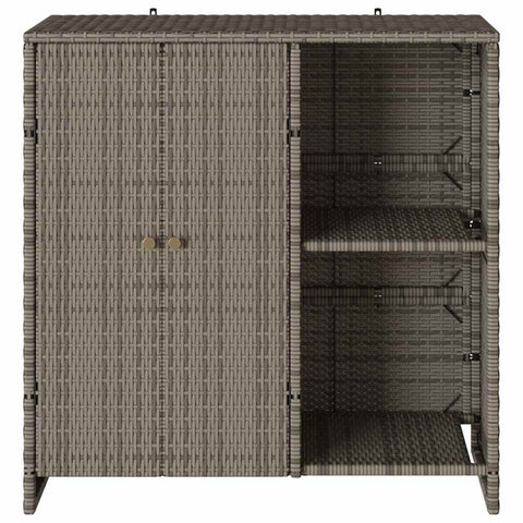vidaXL Storage Cabinet with Storage Grey 100 x 36 x 102 cm Rattan