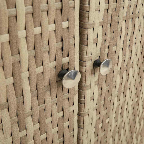 vidaXL Storage Cabinet with Storage Beige 100 x 36 x 102 cm Rattan