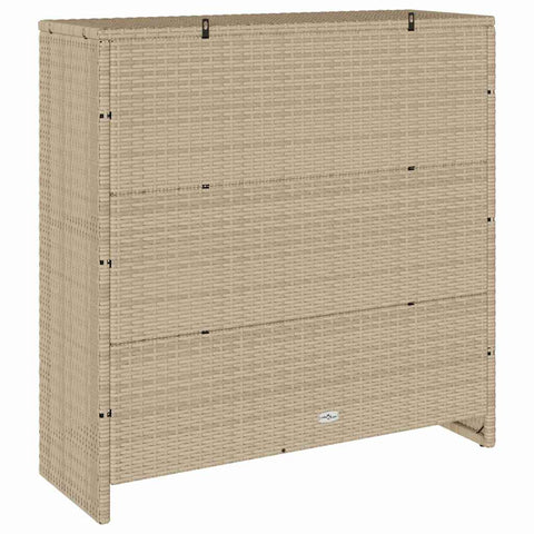 vidaXL Storage Cabinet with Storage Beige 100 x 36 x 102 cm Rattan