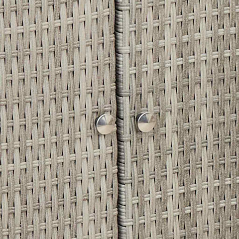 vidaXL Storage Cabinet with Door Light Grey 100 x 36 x 102 cm Rattan