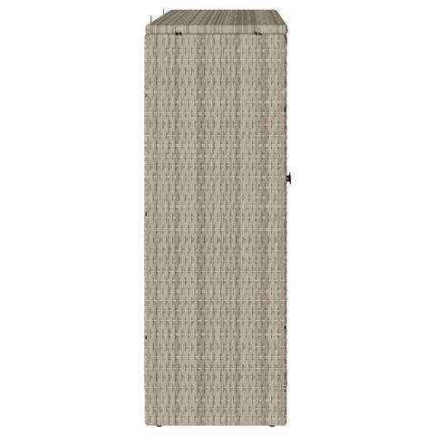 vidaXL Storage Cabinet with Door Light Grey 100 x 36 x 102 cm Rattan