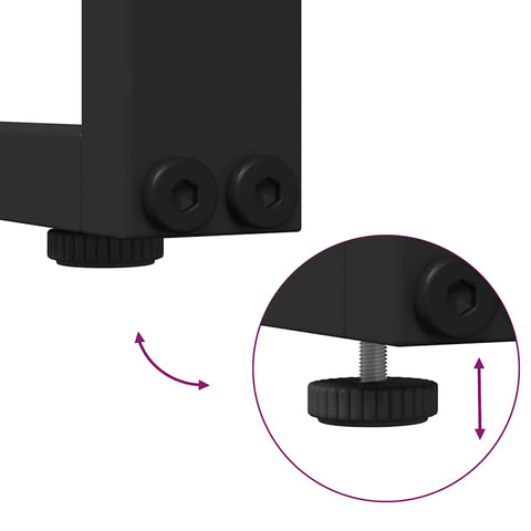 vidaXL Coffee Table Black and Brown 55 x 55 x 35 cm