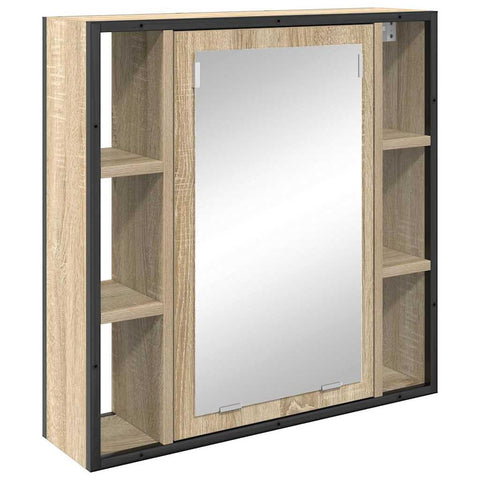 vidaXL Bathroom Mirror Cabinet Beige 60 x 16 x 60 cm Engineered wood