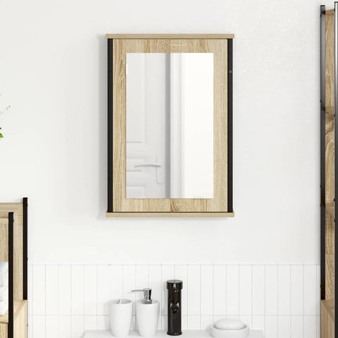 vidaXL Bathroom Mirror Cabinet Brown 42 x 12 x 60 cm Engineered wood