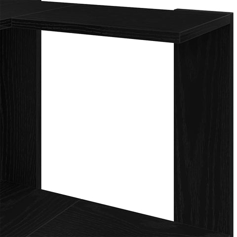 vidaXL Corner Bookcase 3-Tier Black Oak 50x50x102 cm Engineered Wood