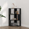 vidaXL Corner Bookcase 3-Tier Black Oak 50x50x102 cm Engineered Wood
