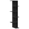 vidaXL Wall Corner Shelf with Shelf Black oak 36.5 x 36.5 x 140 cm