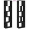 vidaXL Bookcase 5-Tier Black Oak 45x23,5x162,5 cm Engineered Wood