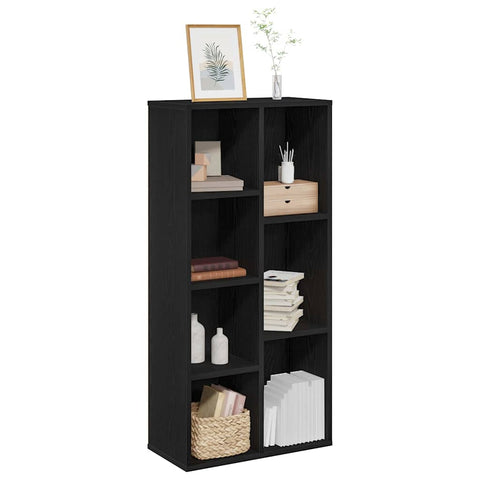 vidaXL Bookcase Black Oak 50x25x105 cm Engineered Wood
