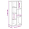 vidaXL Bookcase Black Oak 50x25x105 cm Engineered Wood